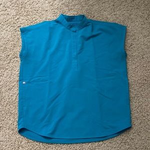 Figs Teal Rafaela scrub top